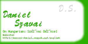 daniel szavai business card